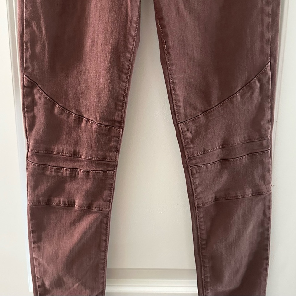Flying Monkey Burgundy Mid Rise Ankle Skinny Jeans Size 23 - Picture 7 of 8